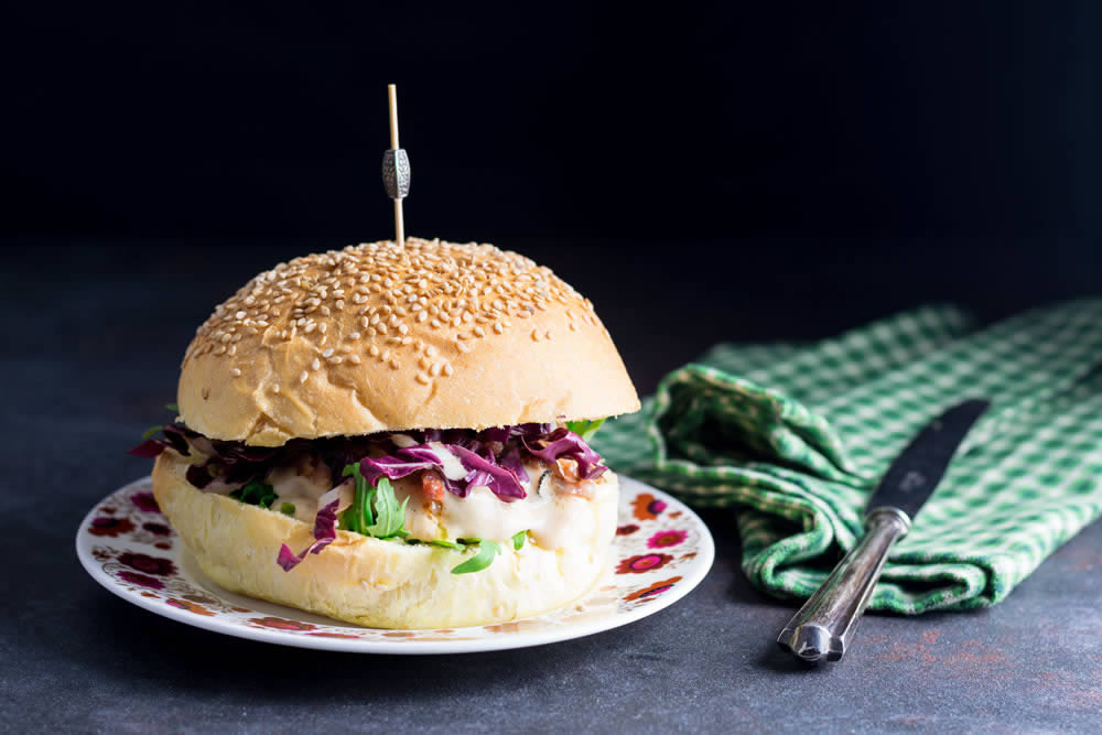 hambuger con salsa tartufata